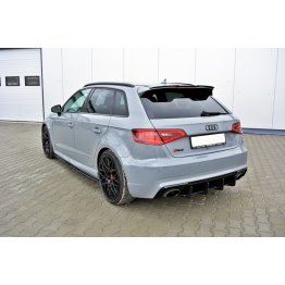 Накладка сплиттер на спойлер багажника на Audi RS3 8VA Sportback